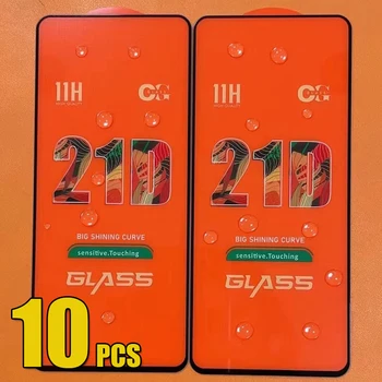 10db 21D Teljes Ragasztó Edzett Üveg 9H Prémium Képernyő Védő Fólia iPhone 15 Pro Max 14 Plusz 13 Mini 12 11 XS XR X 8 7 SE
