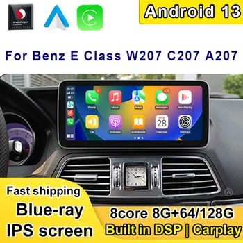 12.3 hüvelykes Android 13 8Core 8+128G Navigációs A Benz E Coupé 2 Ajtó C207 E207 2009-2016 Autó, Videó Lejátszó, Bluetooth