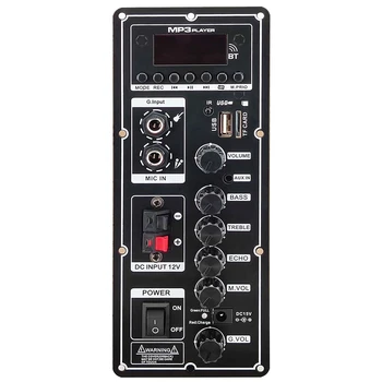 12 v-os Hangszóró, Erősítő Testület 80W Hangszóró Panel Testület Hangszóró Erősítő Bluetooth-AUX TF-Kártya U-Lemez Felvétel 6-12 colos