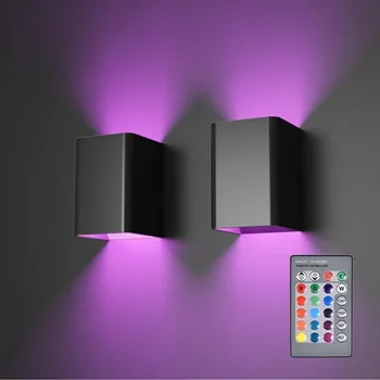 5W Modern Fal LED Beltéri Up Down Fali Lámpa RGB Szabályozható Alumínium Gyertyatartó Folyosó Folyosó Hálószoba Fali Lámpák Art Dekor Háttér