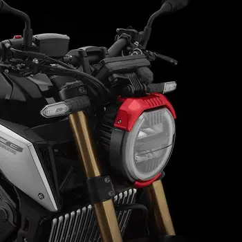 A Honda CB650R 2018 - 2020 2021 Motorkerékpár Fényszóró Védő Rács Őr keret Fedezi Hálós Grill Oldalon Fény Lámpa Mount Borító