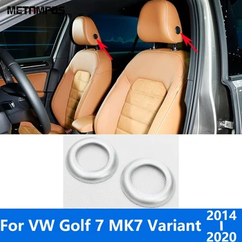 A Volkswagen Golf 7 MK7 Változat 2014-2019 2020-Ig Szén-Rost Ülés Fejtámasz Párna Adjust Gombot Kap Tartozékok Autó Stílus