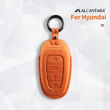 Alcantara Autó Tartozékok Fob Kulcs burkolata tartó Hyundai Solaris Azera KONA Elantra KAUAI Nagyság IG Akcentussal Santa Fe
