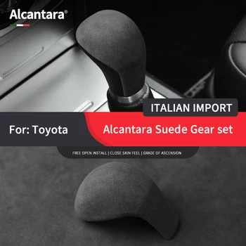 Alcantara bőr autó sebességváltó kar shift védelem cove a Toyota Highlander Land Cruiser Prado Shift Ujja autó tartozékok