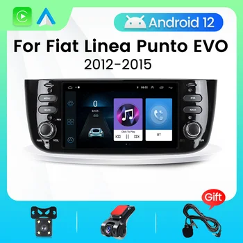 Android 12 Egy Fiat Linea Punto EVO 2012 - 2015 Grande Linea 2007-2012 autórádió Hifi GPS Navigáció Multimédia BT