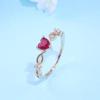 Aranyos Egyszerűség Szív Alakú Gyűrűt a Nők Romantikus Születésnapi Ajándékot Barátnője Divat Cirkónium-oxid Ujját, Ékszerek