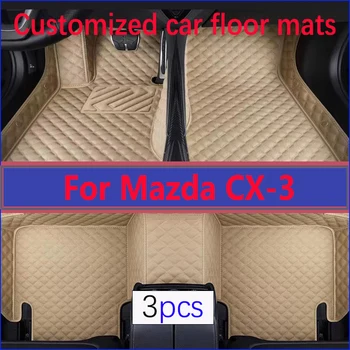 Autó Szőnyeg A Mazda CX-3 CX3 DK 2016~2022 Bőr Luxus Matrac Védő Szőnyeg, Szőnyeg Autom Belső Alkatrészek Autó Tartozékok