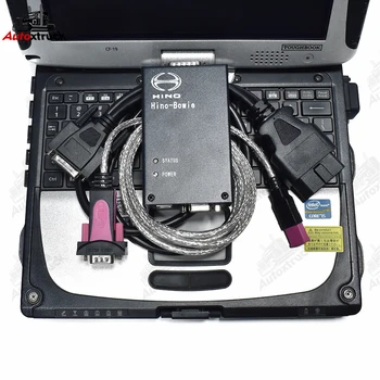 CF19 Laptop V3.16 Hino DX Teherautó Diagnosztikai Lapolvasó Eszköz Hino Bowie OBD2 Kábel