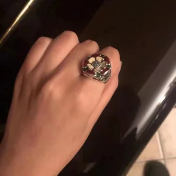 Csepegtető Máz Rózsa Gyűrű Aranyozott Női Rokokó Vintage Gyűrű
