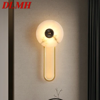 DLMH Réz Fali Lámpa, LED-Modern Luxus Márvány Gyertyatartó Fény, lakberendezés, Háztartási Hálószoba Éjjeli Nappali, Folyosó