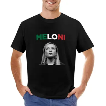 Giorgia Meloni Olaszország Miniszterelnök Póló grafika póló T-shirt férfi pamut