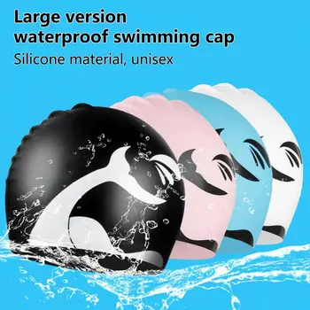 Hasznos Felnőtt Úszni, Sapka, Nagy Méretű Unisex Úszás Kalap Vízálló Védeni Fül Szilikon Anyag Adult Swim Kalap