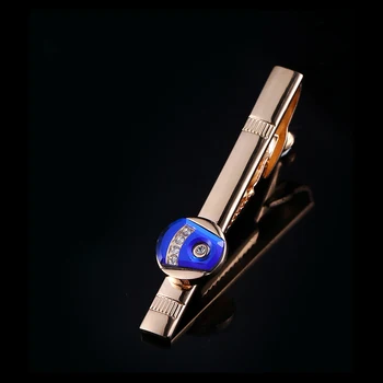 Kék Kristály Szett nyakkendőtű Geometriai Luxus minőségű Üzleti Bankett Ajándék Egyszerű Divat Férfi Társkereső Hivatalos Kiegészítők