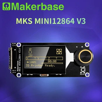 Makerbase MKS MINI12864 V3 Helyezze be az SD-Kártya Első LCD Smart Kijelző 3D-s Nyomtató Alkatrészek MKS svéd koronára nőtt VORON mini 12864