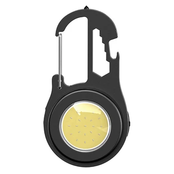 Mini Kulcstartó Zseblámpa Újratölthető Munka Könnyű, Hordozható Utazási Torch Key Fény Csavarhúzó, Villáskulcs Sörnyitó Lámpás