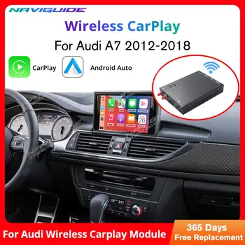 NAVIGUIDE Vezeték nélküli Apple CarPlay Android Automatikus Interfész Audi A7 HN+ 2012-2018 a AirPlay Tükör Link Autó Játszani Funkciók