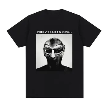 Rapper Mf Doom Tshirt Madlib Madvillain Maszkos Férfi Print póló Férfi Női Retro Hip-Hop Rövid Ujjú Póló Gótikus Streetwear