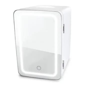 Személyes Hűtő LED Égő Mini Hűtőszekrény Üveg Ajtó Kompakt/Hordozható Hűtőszekrény