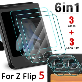 Temperd Üveg Samsung Galaxy Z Flip 5 5G Külső Képernyő Védő Kamera Lencséje Film Anti-semmiből Védőfólia Z Flip4 5G