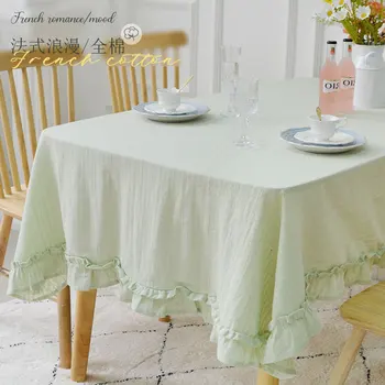 Terítő, tiszta pamut, íróasztal ruhával, tea, terítő, étkező asztal ruhával, téglalap alakú zöld, lelkipásztori terítő