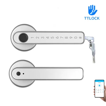 TTLock APP Telefon Távirányító Smart Biometrikus Ujjlenyomat Jelszó Egyetlen Zár Lakat, Kulcs, Beltéri Fa Fém Ajtó