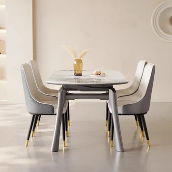 Téglalap Luxus Étkező Asztal Élő Modern Stílusú Skandináv Minimalista Étkező Asztal Tér Megtakarítók Mesa Comedor Konyhabútor