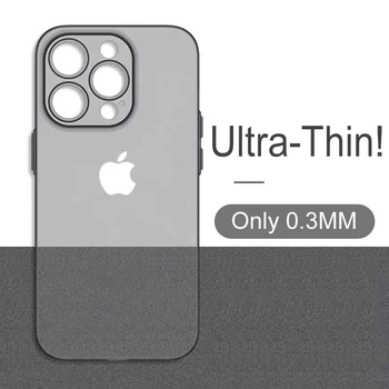 Ultra Vékony, Matt Áttetsző tok iPhone 15 14 13 12 mini 11 Pro X Xr Xs Max 7 8 Plusz SE2 3 Tiszta, Puha, Kemény Vissza Slim Cover