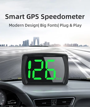 Univerzális Autó HUD Head Up Display Kettős Chips GPS Digitális Sebességmérő HD LCD Kijelző Plug and Play Big Font Minden Jármű