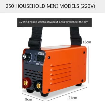 ZX7-250 Háztartási Mini Kis Elektromos Hegesztő Gép 220V/2000W Hordozható Ipari Minőségű Elektromos Hegesztő