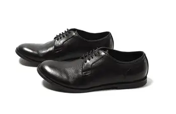 Új Stílusú Kerek lábujjak Fekete férfi cipők Magas Minőségű Kézzel készített, Valódi Bőr Férfi cipő Elastie alkalmi Férfi cipő
