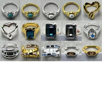 2023 új divat rozsdamentes acél ötvözet bevonatú 925 ezüst gyöngy gyűrű lehet használni, mint egy női ajándék nagykereskedelmi megfelelő gyűrű