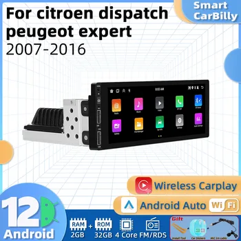 A Citroen Központ Peugeot Expert 2007-2016 1din Androidos Autó Multimédia 1 Din Rádió Sztereó Fej Egység Carplay Autoradio GPS